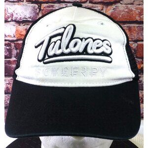 Tulones Currency Collectors Logo Snapback Hat Black‎ & White Mesh Trucker